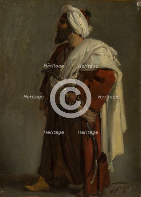 Arab Warrior, ca. 1817-22. Creator: Émile Jean-Horace Vernet.