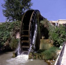 Arab waterwheel in the Huerta Museum (Vegetable garden Museum)
