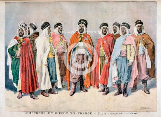 Arab and Tunisian chiefs, 1896. Artist: Frederic Lix