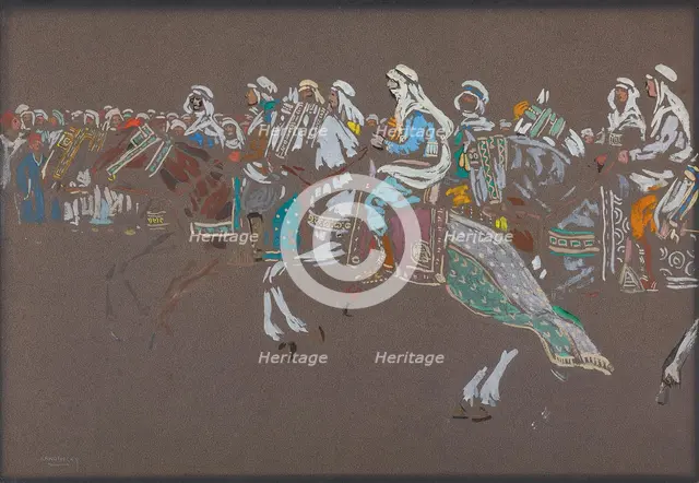 Arab Cavalry, 1905. Creator: Kandinsky, Wassily Vasilyevich (1866-1944).