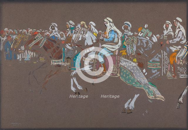 Arab Cavalry, 1905. Creator: Kandinsky, Wassily Vasilyevich (1866-1944).