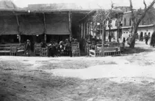 Arab coffee shop, Baghdad, Mesopotamia, WWI, 1918