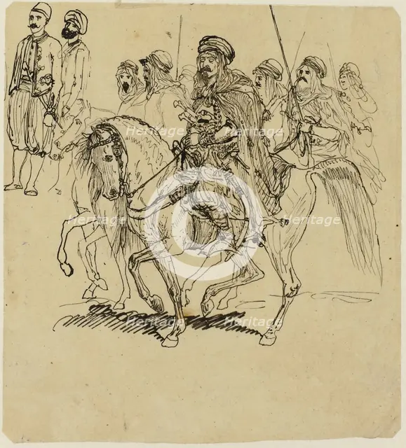 Arab Horsemen, n.d. Creator: Rodolphe Bresdin.