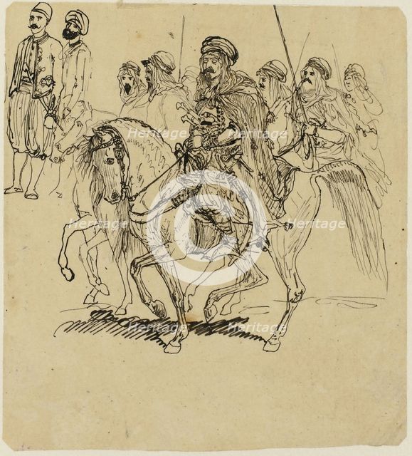 Arab Horsemen, n.d. Creator: Rodolphe Bresdin.