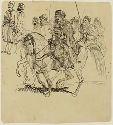 Arab Horsemen, n.d. Creator: Rodolphe Bresdin