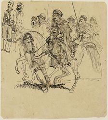 Arab Horsemen, n.d. Creator: Rodolphe Bresdin