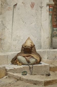 Arab Mendicant in Meditation, c1860. Creator: Charles Camino