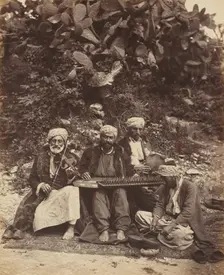Arab Musicians, 1864. Creator: Ludovico Wolfgang Hart (British)