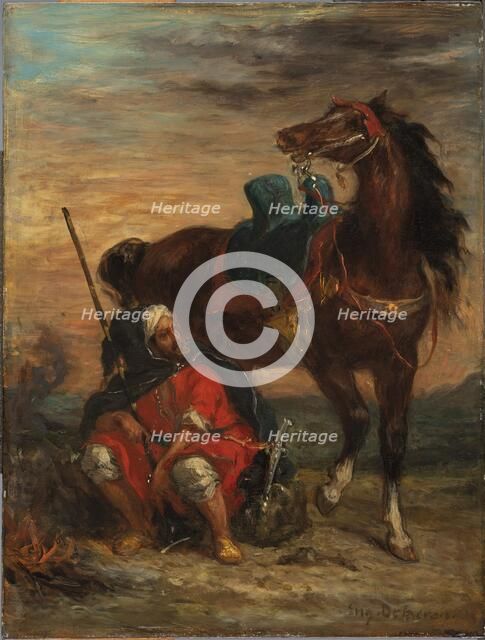 Arab Rider, 1854. Creator: Eugene Delacroix.
