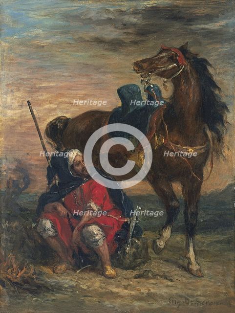 Arab Rider. Artist: Delacroix, Eugène (1798-1863)