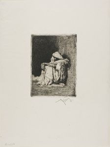 Arab Seated, His Hands Crossed on His Knees, n.d. Creator: Mariano Jose Maria Bernardo Fortuny y Carbo