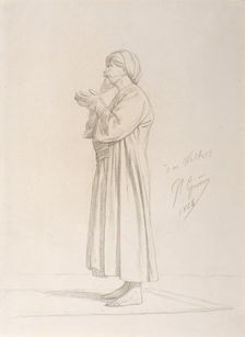 Arab Standing in Prayer, 1864. Creator: Jean-Leon Gerome