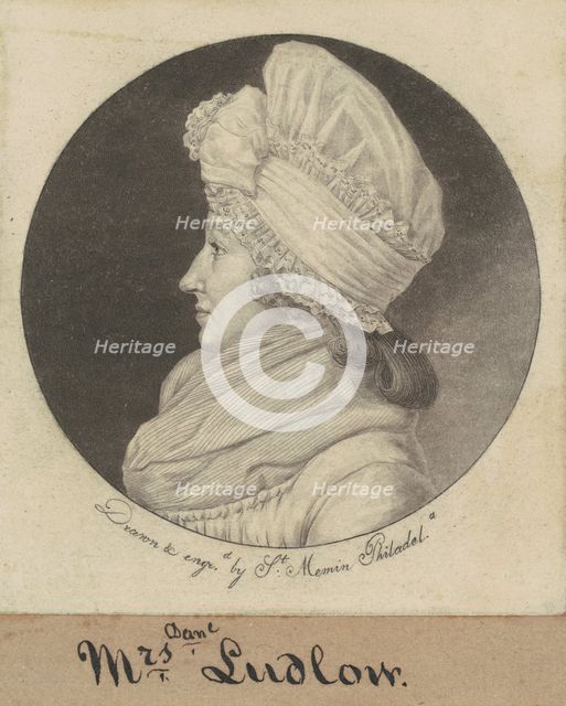Arabella Duncan Ludlow, 1798. Creator: Charles Balthazar Julien Févret de Saint-Mémin.