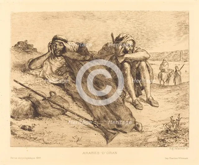 Arabes d'Oran, 1833. Creator: Eugene Delacroix.