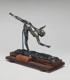 Arabesque over the Right Leg, Right Hand near the Ground, Left Arm Outstretched, c. 1885/1890. Creator: Edgar Degas