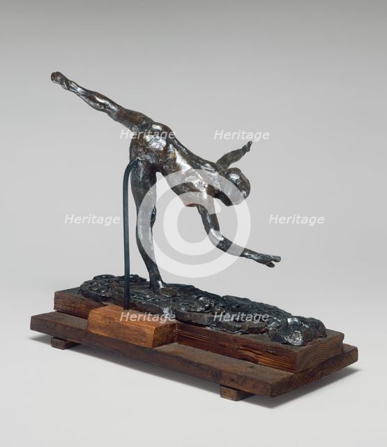 Arabesque over the Right Leg, Right Hand near the Ground, Left Arm Outstretched, c. 1885/1890. Creator: Edgar Degas.