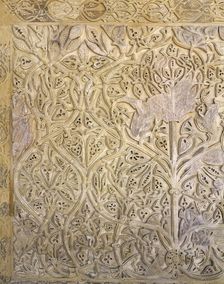 Arabesque panel, Medina Azahara palace-city, Seat of the Caliphate of Cordoba, Spain (2002). Creator: Unknown