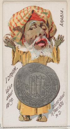 Arabia, 1 Dirhem, from the series Coins of All Nations (N72, variation 1) for Duke brand c..., 1889. Creator: Unknown