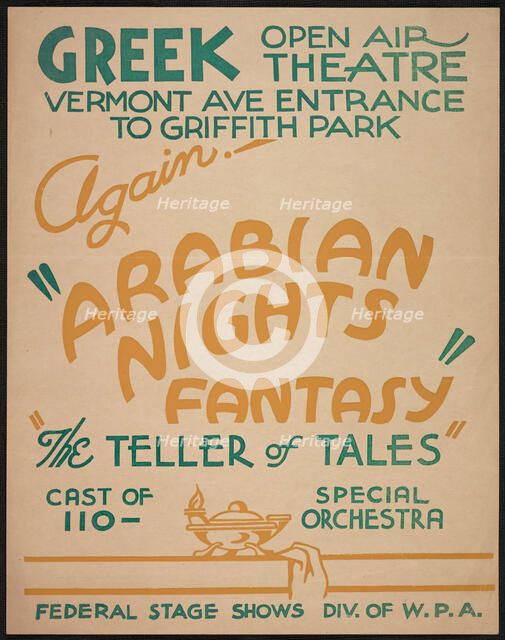 Arabian Nights Fantasy, Los Angeles, 1936. Creator: Unknown.
