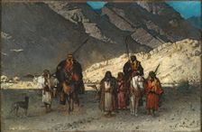 Arabian Sheikhs in the Mountains, 1872. Creator: Leon Joseph Florentin Bonnat
