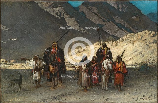 Arabian Sheikhs in the Mountains, 1872. Creator: Leon Joseph Florentin Bonnat.