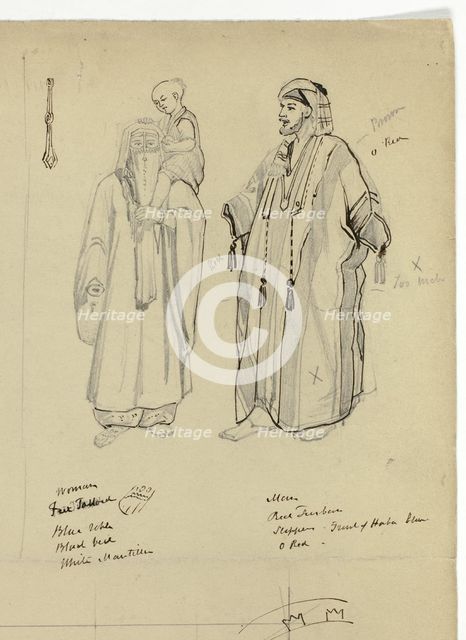 Arabic Man, Woman and Child, n.d. Creator: Unknown.