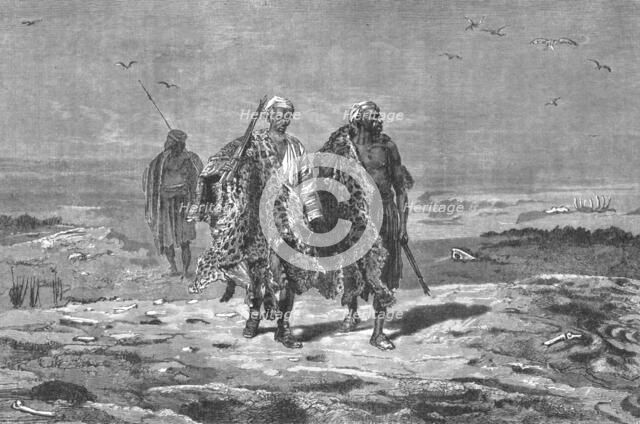 'Arabs bringing skins to market; Journeyings in Mesopotamia', 1875. Creator: Unknown.