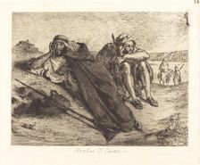 Arabs of Oran (Arabes d'Oran), 1833. Creator: Eugene Delacroix