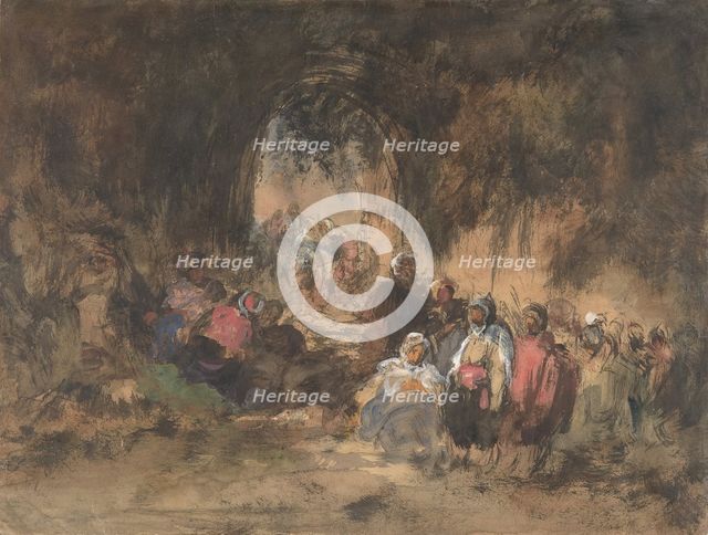 Arabs Resting, 1817-70. Creator: Eugenio Lucas Villamil.