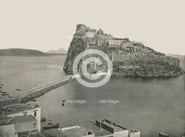 Aragonese Castle, Ischia, Italy, 1895.  Creator: W & S Ltd.