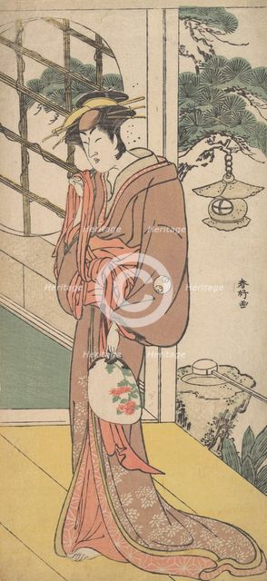 Arashi Ryuzo as a Tall Woman Standing on the Engawa, ca. 1789. Creator: Katsukawa Shunko.