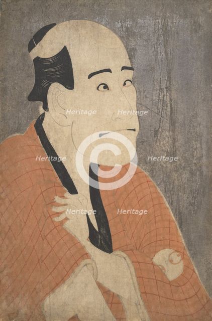 Arashi Ryuzo I as Ishibe Kinkichi in the Play "Hana Ayame Bunroku Soga", 1794., 1794. Creator: Tôshûsai Sharaku.
