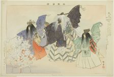 Arashiyama, from the series "Pictures of No Performances (Nogaku Zue)", 1898. Creator: Kogyo Tsukioka