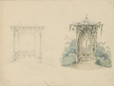 Arbours, c.1850. Creator: Petrus Josephus Hubertus Cuypers