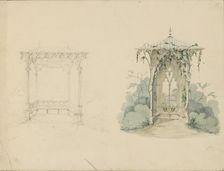 Arbours, c.1850. Creator: Petrus Josephus Hubertus Cuypers