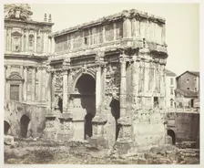 Arc de Septime Sévère, Rome, 1854/55, printed 1855/65. Creators: Bisson Frères, Louis-Auguste Bisson, Auguste-Rosalie Bisson