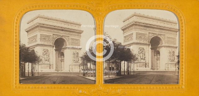 Arc de Triomphe de l'Etoile, Paris, 1860s. Creator: Adolphe Block.