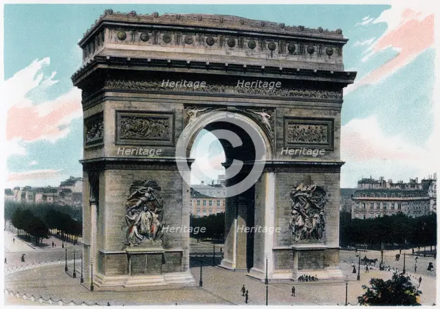 Arc de Triomphe, Paris, c1900. Artist: Unknown