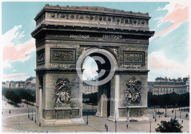 Arc de Triomphe, Paris, c1900. Artist: Unknown