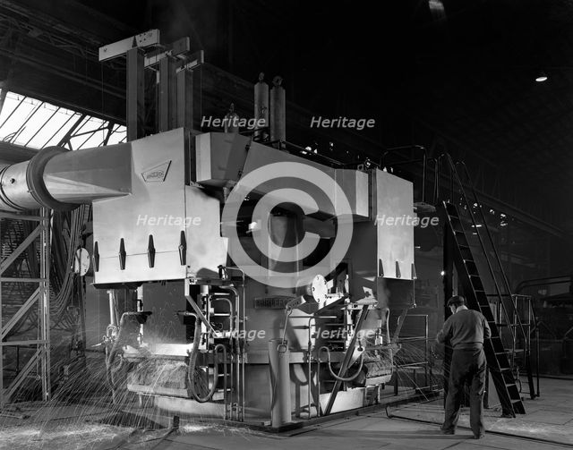 Arc furnace in operation, Sheffield, South Yorkshire, 1964.  Creator: Michael Walters.