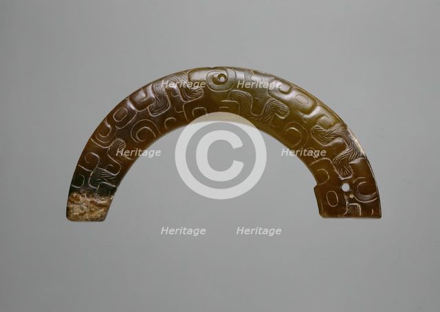 Arc-shaped Pendant, Eastern Zhou dynasty, (c. 770-256 B.C.), c. 5th century B.C.  Creator: Unknown.