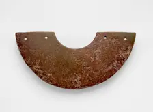 Arc-shaped pendant (huang ?), made from a disk (bi ?), Late Neolithic period, c3000-c1700 BCE. Creator: Unknown