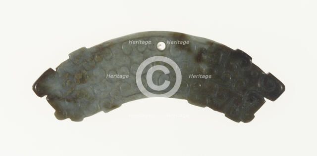 Arc-shaped Pendant (huang), Eastern Zhou dynasty, c. 770-256 BC 6th-5th century B.C. Creator: Unknown.