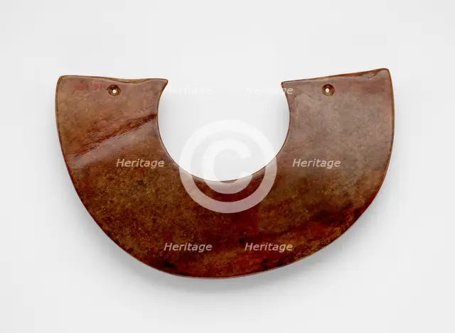 Arc-shaped pendant (huang ?), Late Neolithic period, ca. 3000-ca. 1700 BCE. Creator: Unknown.