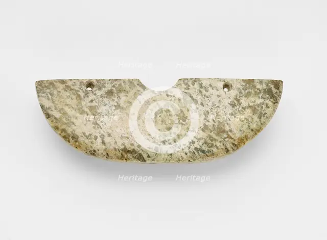 Arc-shaped pendant (huang ?), Late Neolithic period, ca. 3500-2700 BCE. Creator: Unknown.