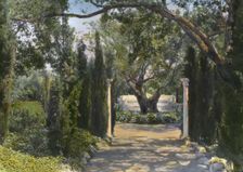 "Arcady," George Owen Knapp house, Sycamore Canyon Road, Montecito, California, 1917. Creator: Frances Benjamin Johnston