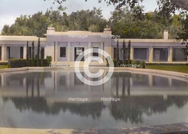 "Arcady," George Owen Knapp house, Sycamore Canyon Road, Montecito, California, 1917. Creator: Frances Benjamin Johnston.