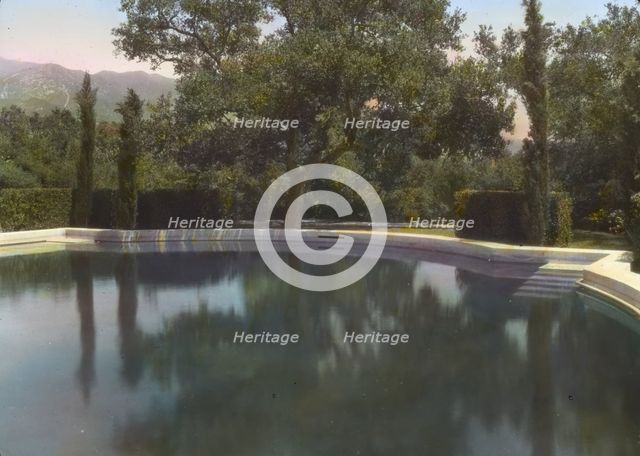 "Arcady," George Owen Knapp house, Sycamore Canyon Road, Montecito, California, 1917. Creator: Frances Benjamin Johnston.
