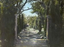 "Arcady," George Owen Knapp house, Sycamore Canyon Road, Montecito, California, 1917. Creator: Frances Benjamin Johnston