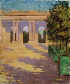 Arcade of the Grand Trianon, Versailles, 1913. Creator: Carroll Beckwith